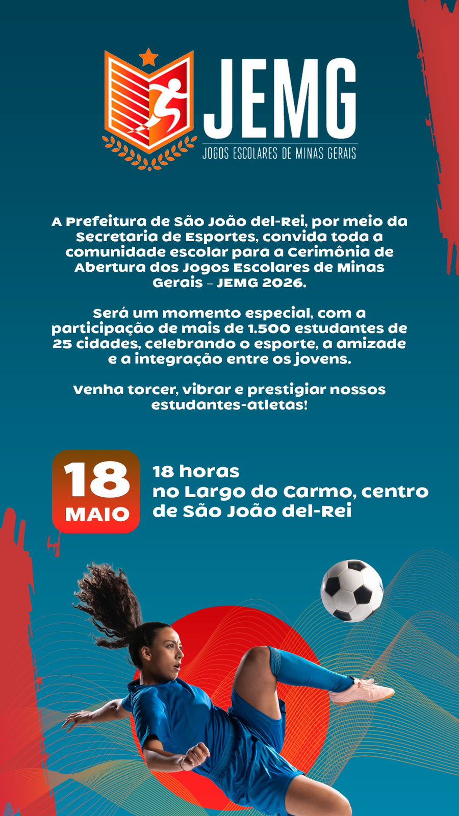 ​São João del-Rei recebe etapa microrregional dos Jogos Escolares de Minas Gerais
