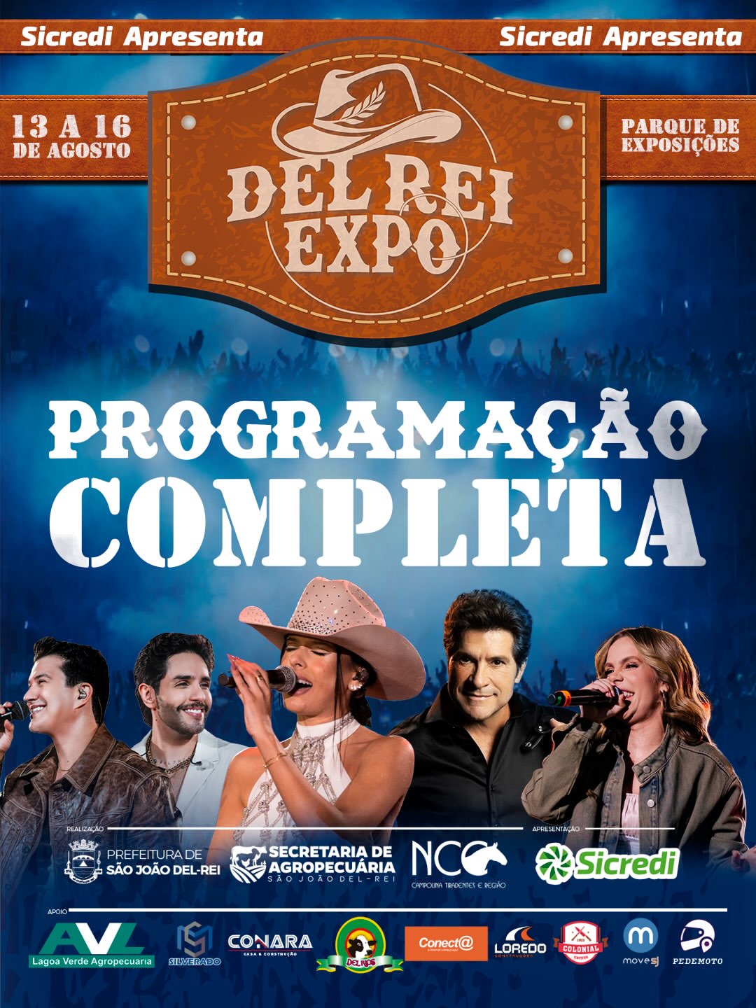 Del Rei Expo 2026 começa amanhã (13) com shows, rodeio e atrações do setor agropecuário