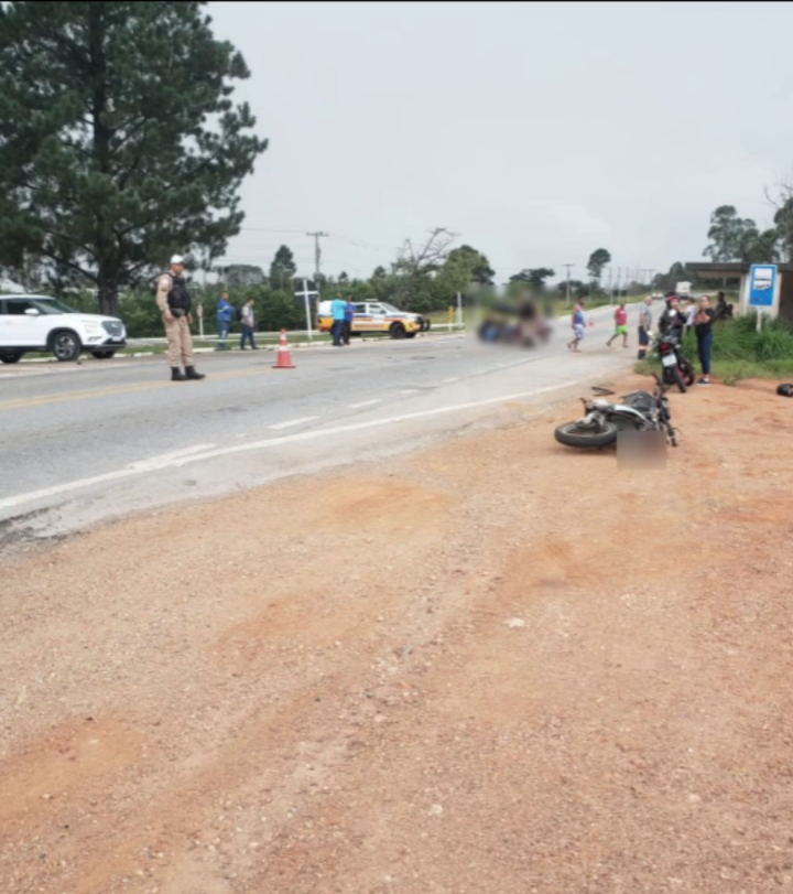 ​Motociclista fica gravemente ferido em acidente na BR-265 em São João del-Rei
