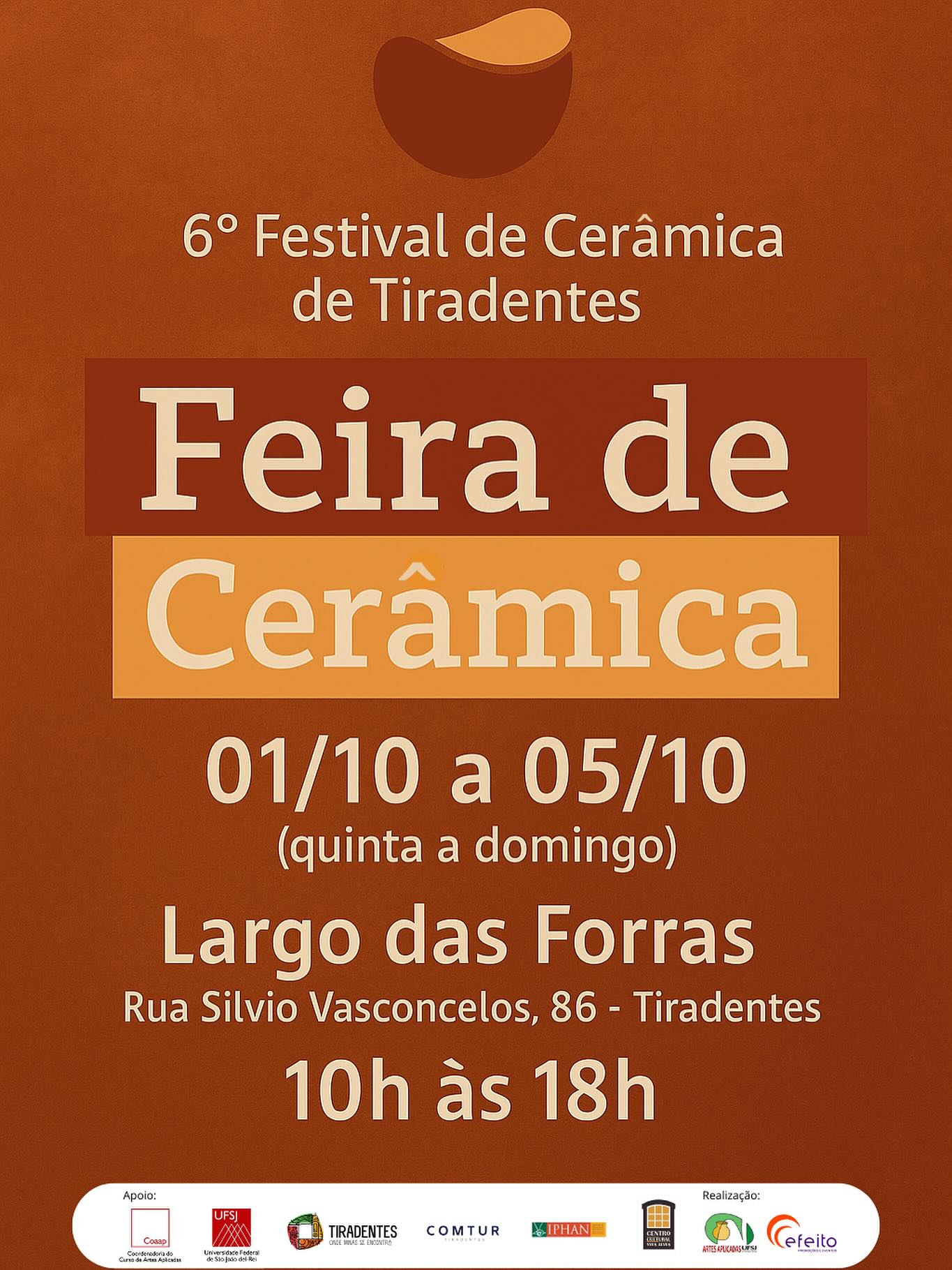 ​6º Festival de Cerâmica de Tiradentes movimenta a cidade com feira, oficinas e exposições