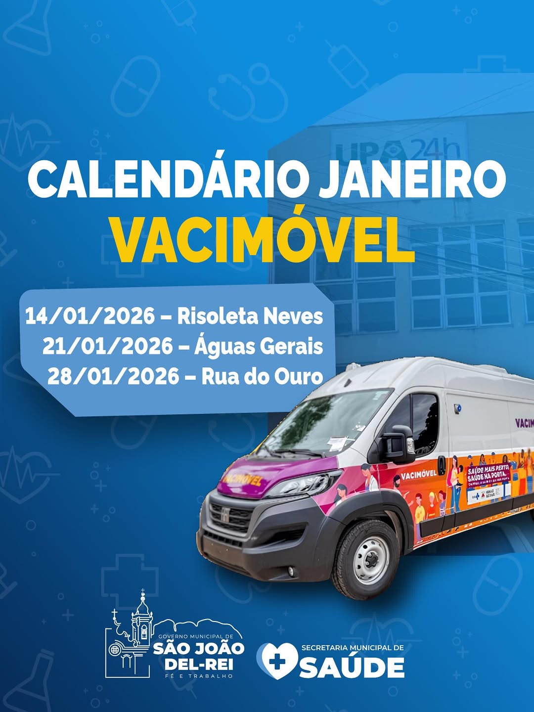 ​Vacimóvel inicia atendimento em janeiro com vacinação itinerante em São João del-Rei