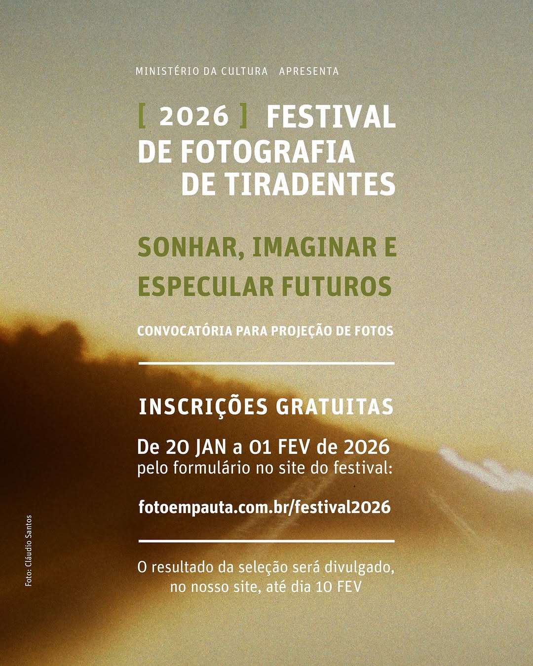 ​Festival de Fotografia de Tiradentes abre convocatórias para edição 2026