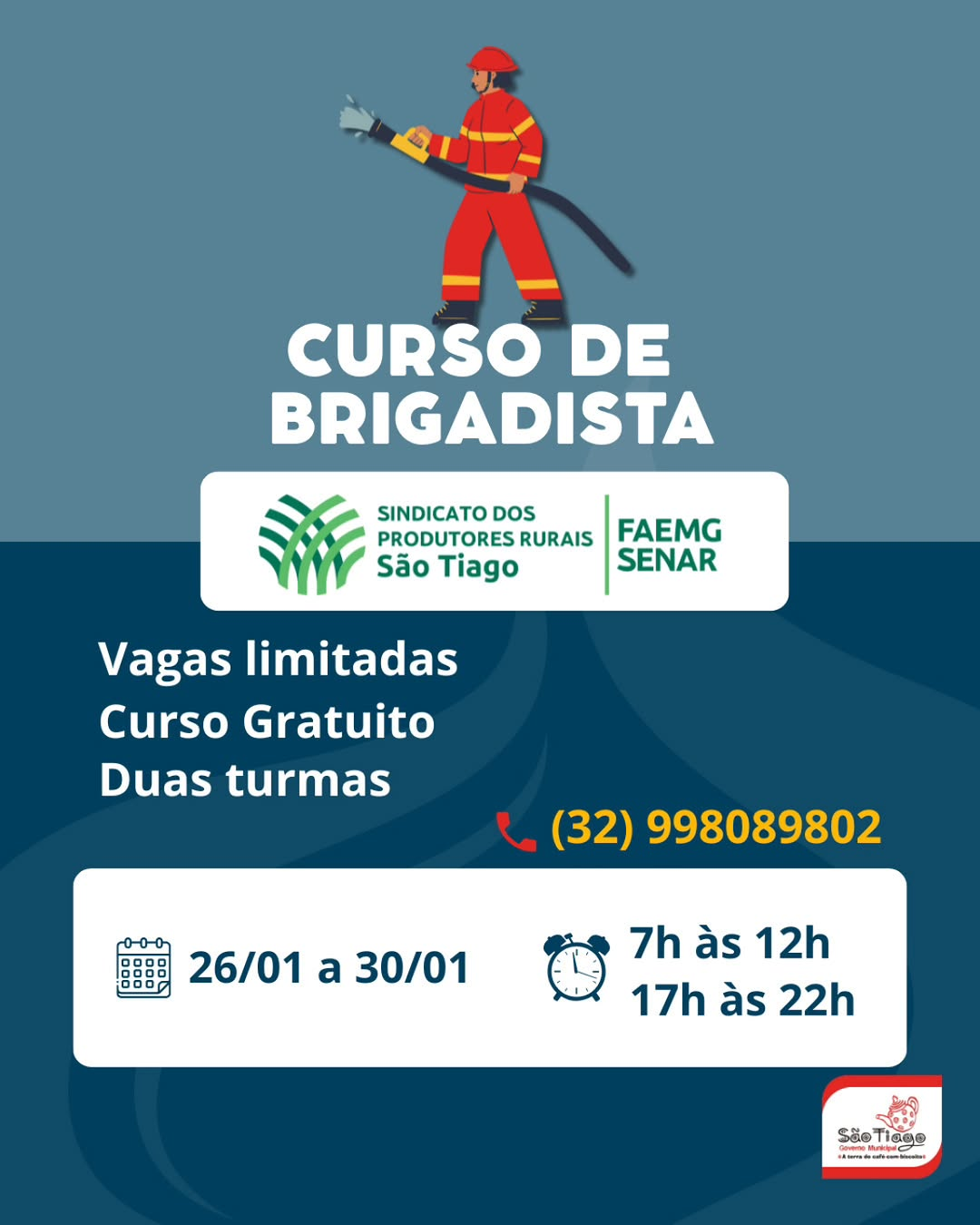 ​Sindicato dos Produtores Rurais de São Tiago abre inscrições para Curso Gratuito de Brigadistas