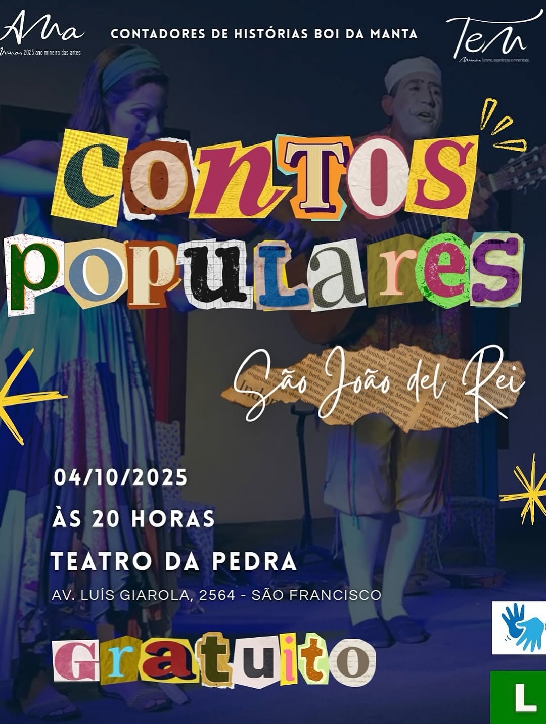 ​São João del-Rei recebe espetáculo “Contos Populares” e exibição de documentário sobre resistência negra neste sábado (04)