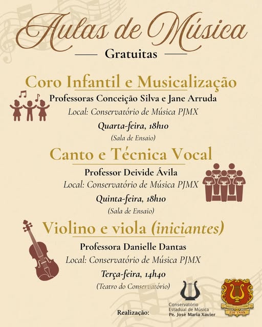 ​Lira Sanjoanense abre aulas gratuitas de música em parceria com Conservatório