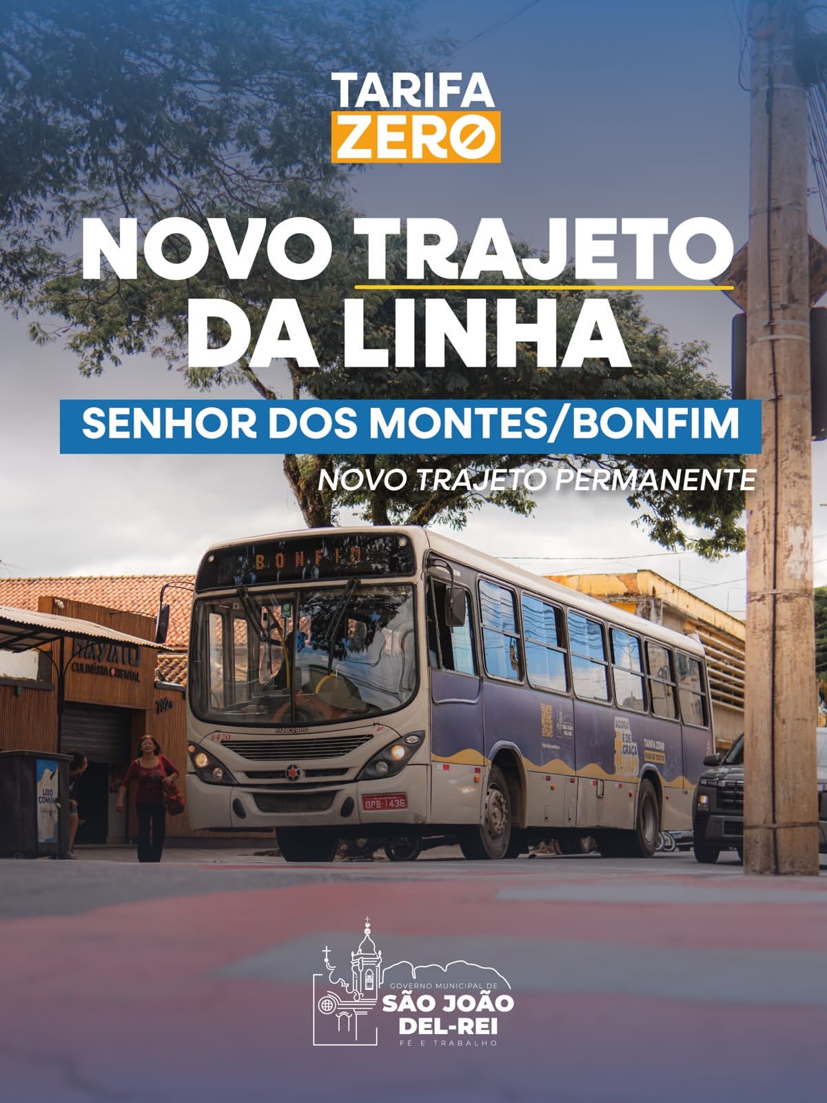 Linha Senhor dos Montes/Bonfim terá novo trajeto permanente em São João del-Rei
