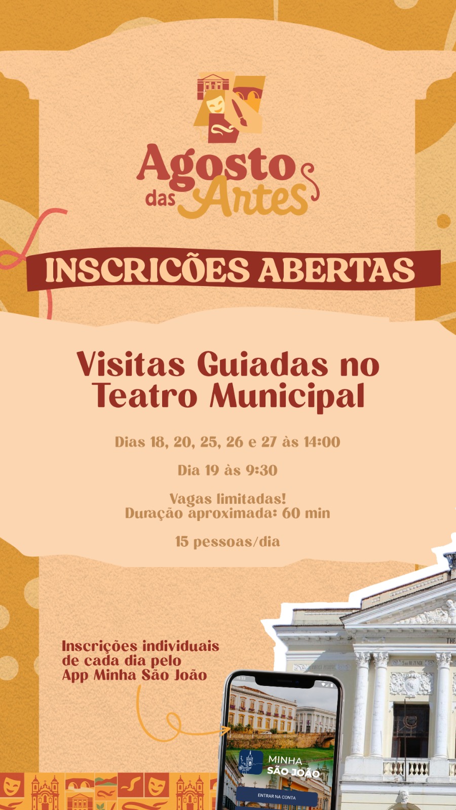 Teatro Municipal promove visitas guiadas durante o Agosto das Artes