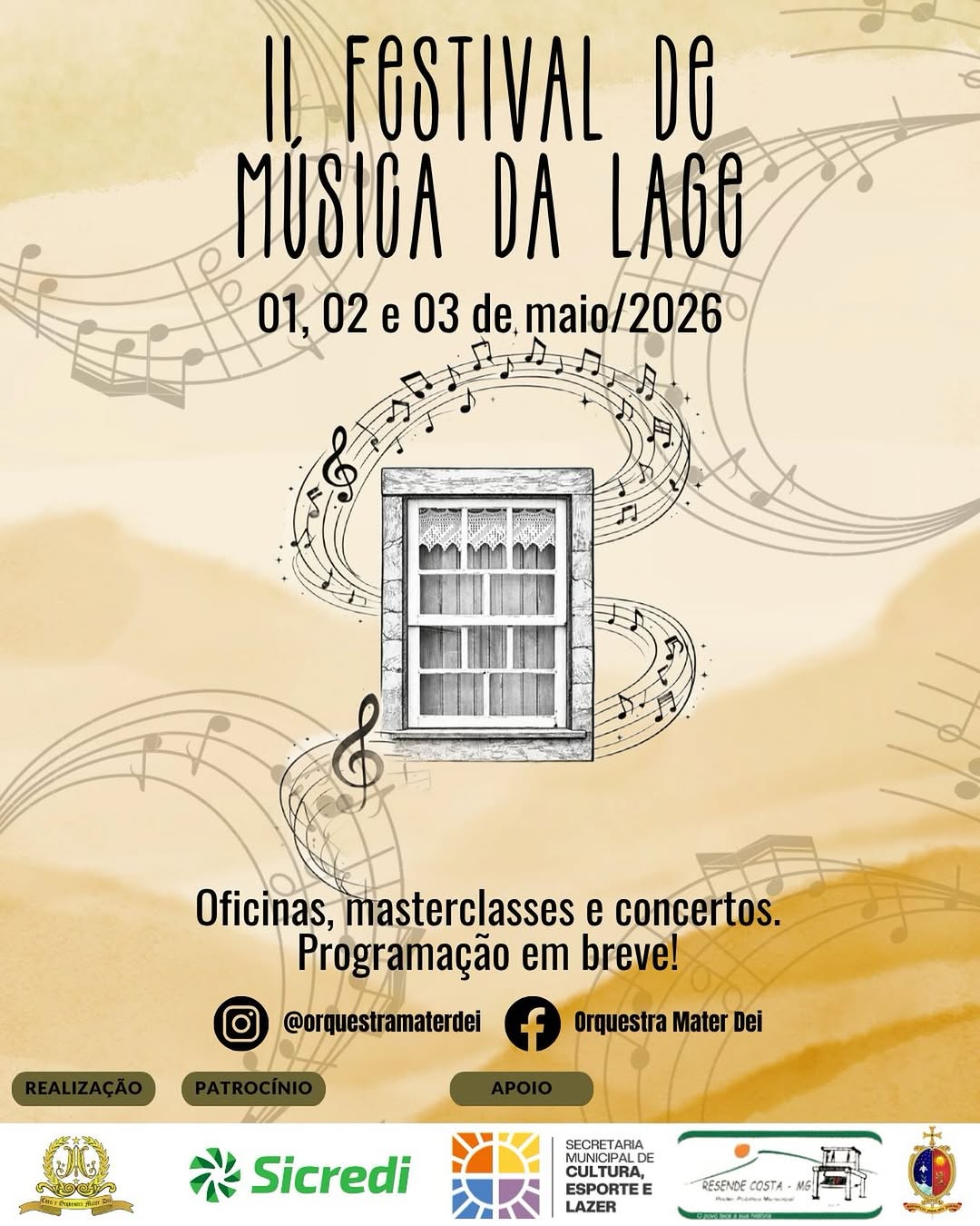 ​Festival de Música da Lage abre inscrições e divulga programação em Resende Costa