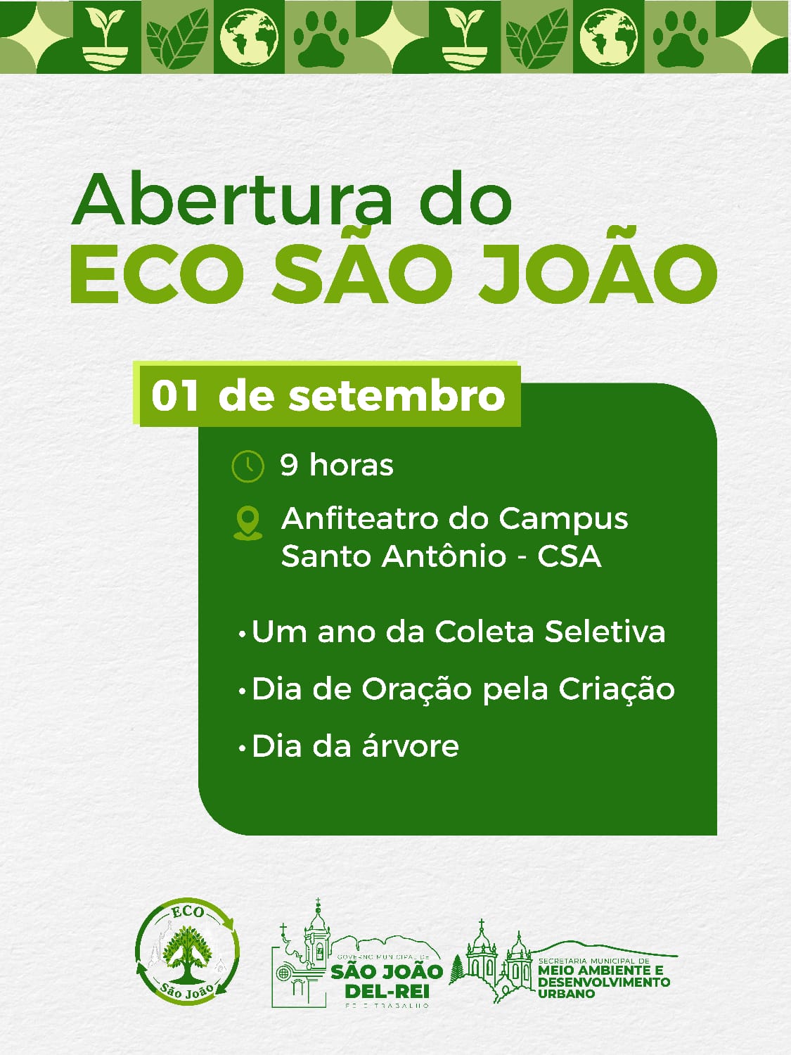 São João del-Rei recebe programação voltada à preservação ambiental