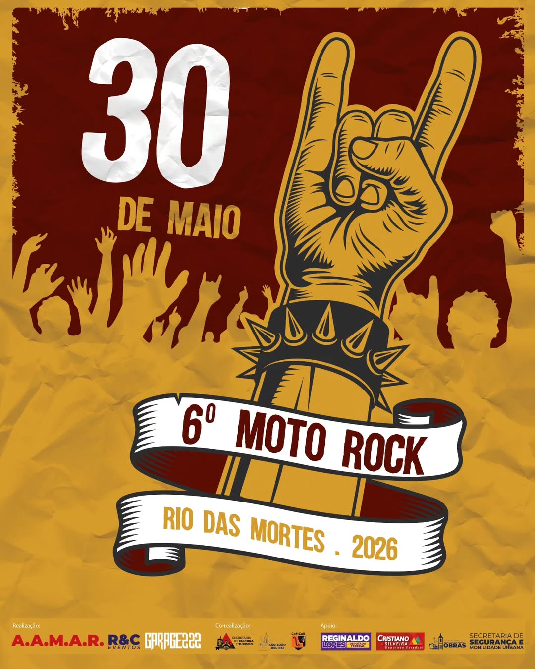 ​Distrito de Rio das Mortes recebe Moto Rock neste sábado (30)