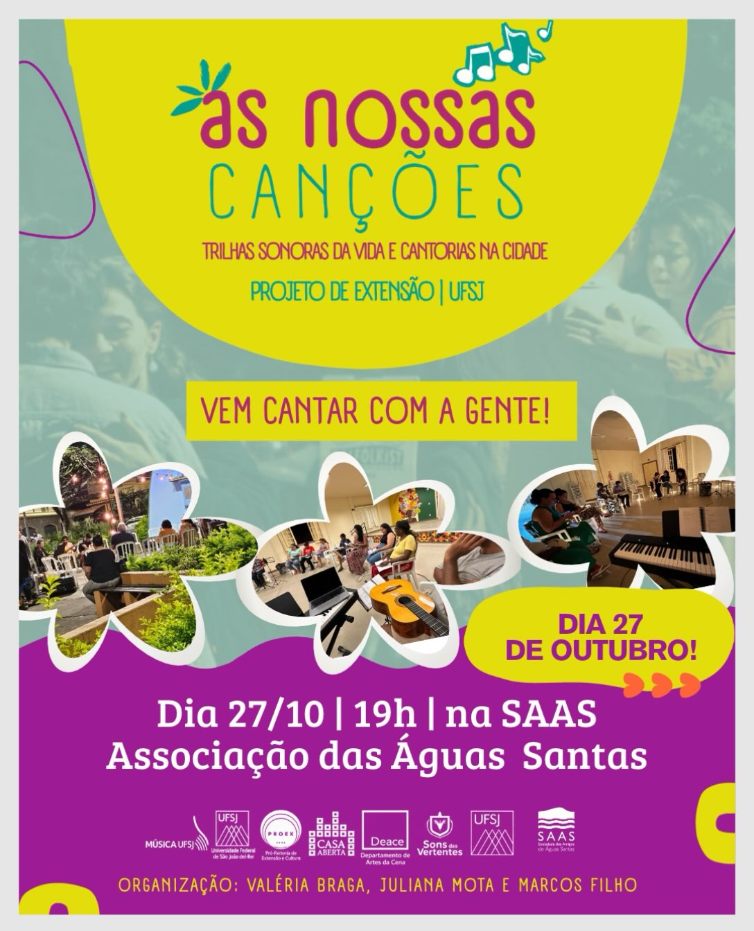 ​Projeto de extensão da UFSJ promove cantoria na Associação das Águas Santas