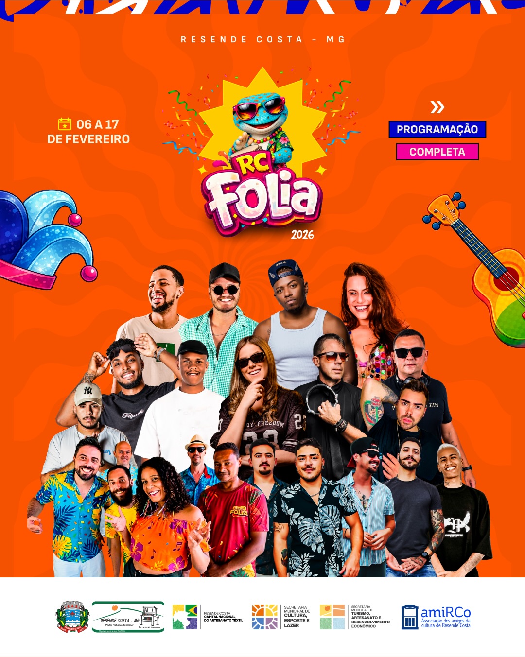 ​RC Folia 2026 têm início nesta sexta-feira (06) em Resende Costa