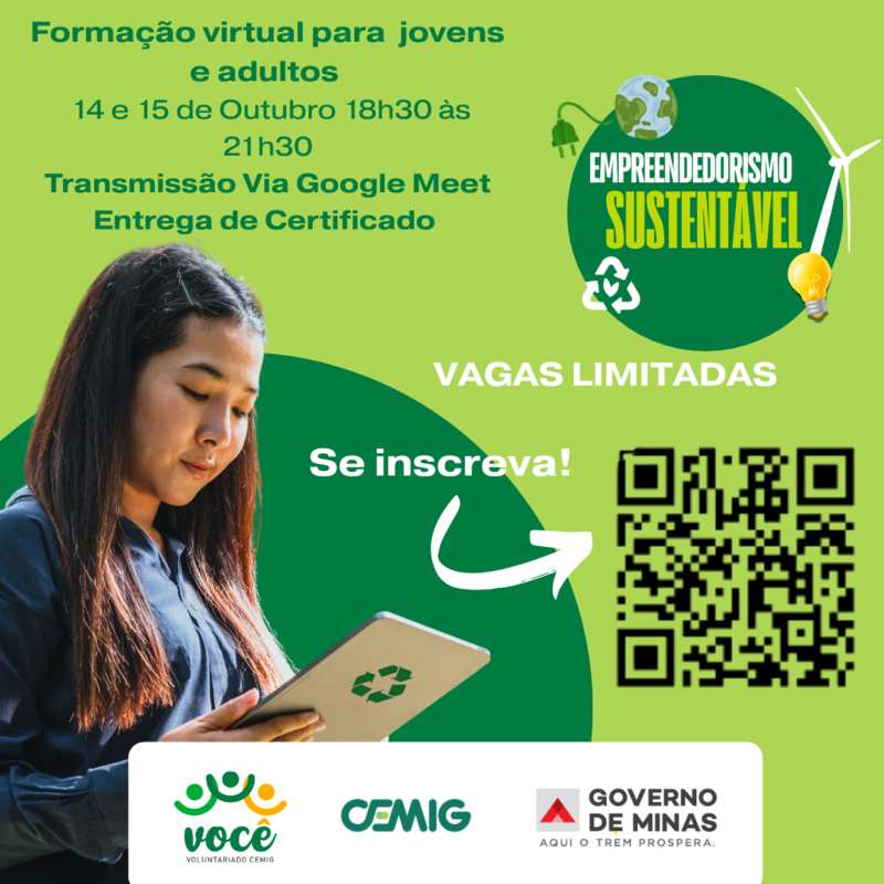 ​Cemig abre inscrições para curso gratuito de empreendedorismo sustentável