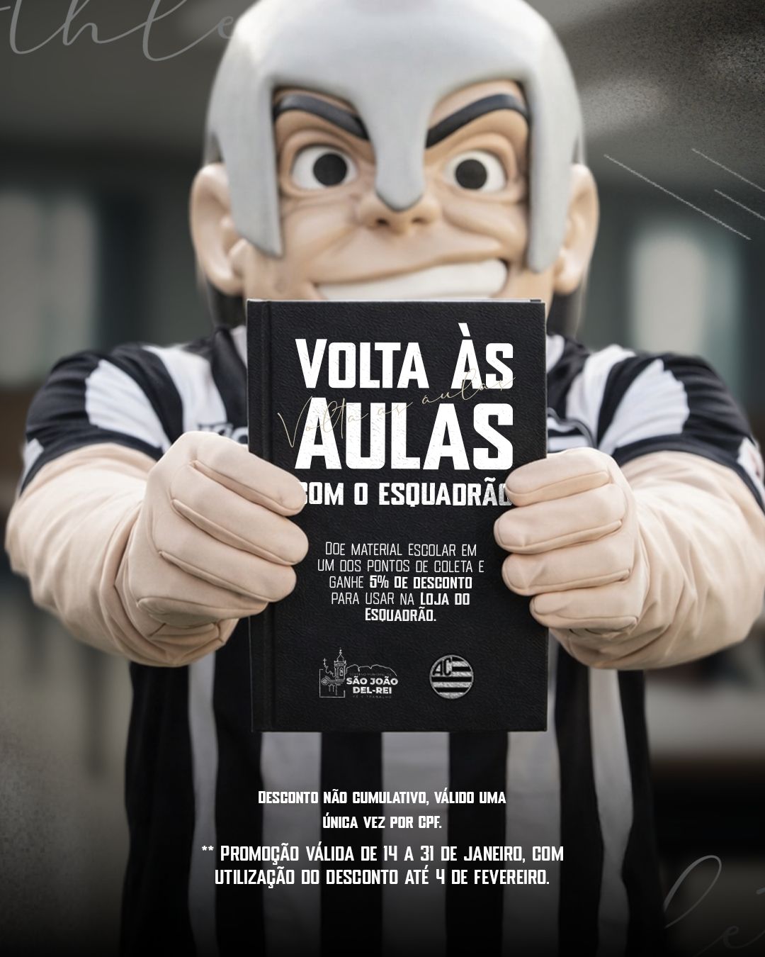 Athletic arrecada materiais escolares em campanha solidária em São João del-Rei