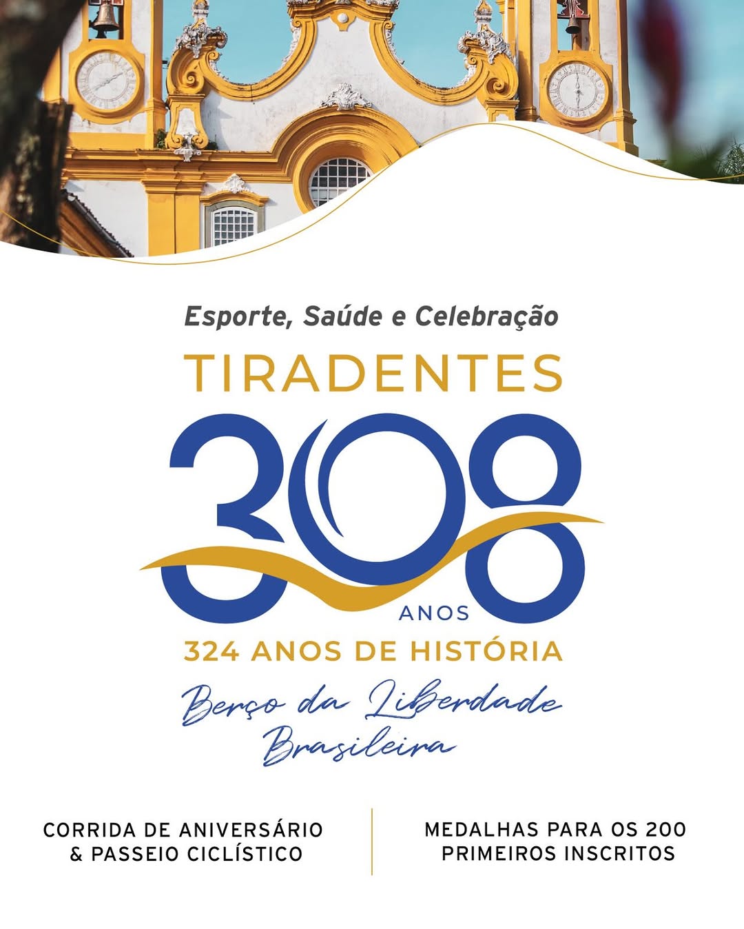 ​Tiradentes celebra 308 anos com programação esportiva neste fim de semana