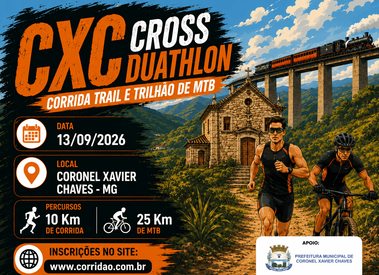 ​Inscrições para CXC Cross Duathlon em Coronel Xavier Chaves terminam hoje