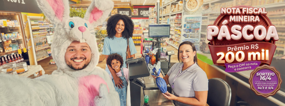 ​Notas fiscais para campanha especial de Páscoa da Nota Fiscal Mineira podem ser cadastradas até domingo (05)